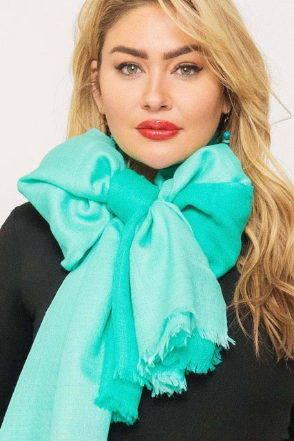 Luxury Light Cashmere Two Tone Shawl.      March Sale 25% Off ....At Checkout Use Code March25