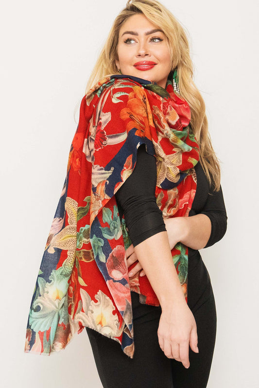 Cashmere Shawl Printed - Winter Sale 50% Off - At checkout use code Winter50%