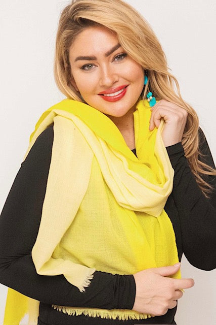 Cashmere Featherweight Two Tone Shawl.       March Sale 25% Off ....At Checkout Use Code March25