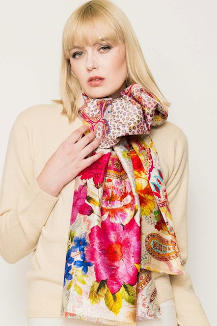 Fall Printed Silk Scarves