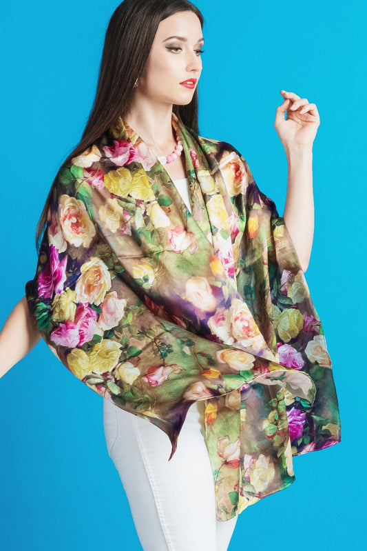 Floral Silk Scarf