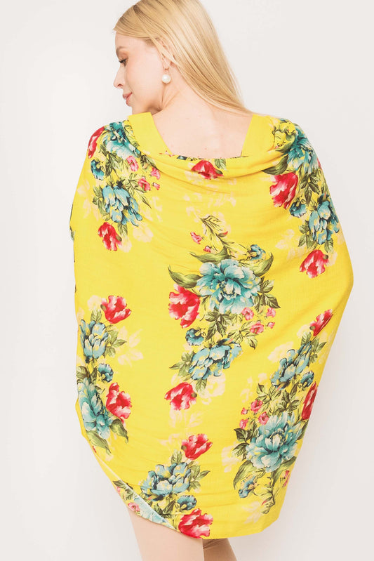 Merino Wool Silk Printed Shawl