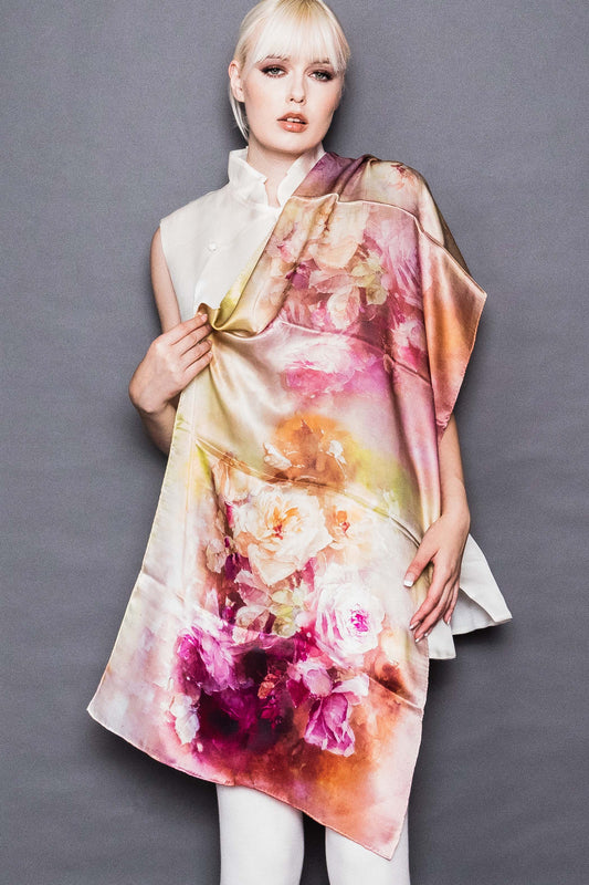 Floral Silk Scarf