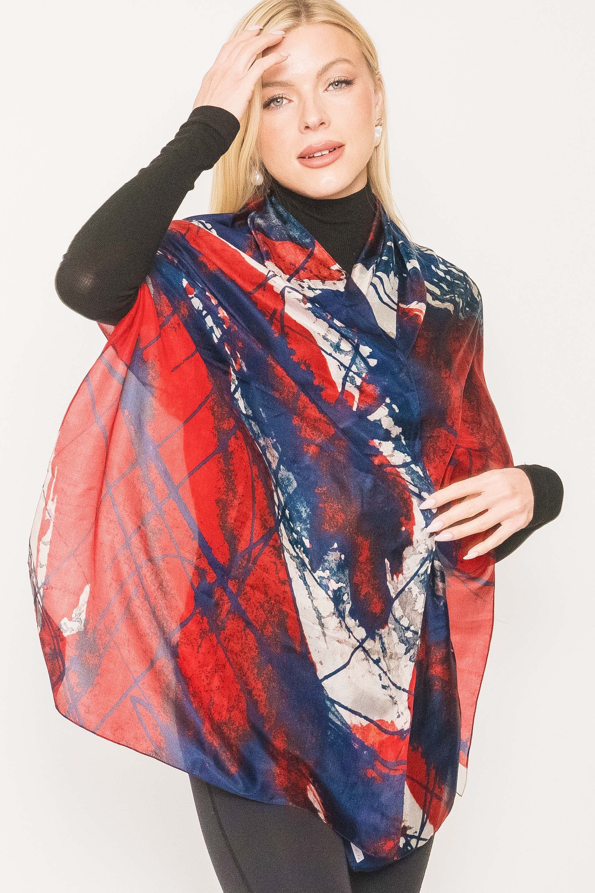 Printed on sale silk shawl