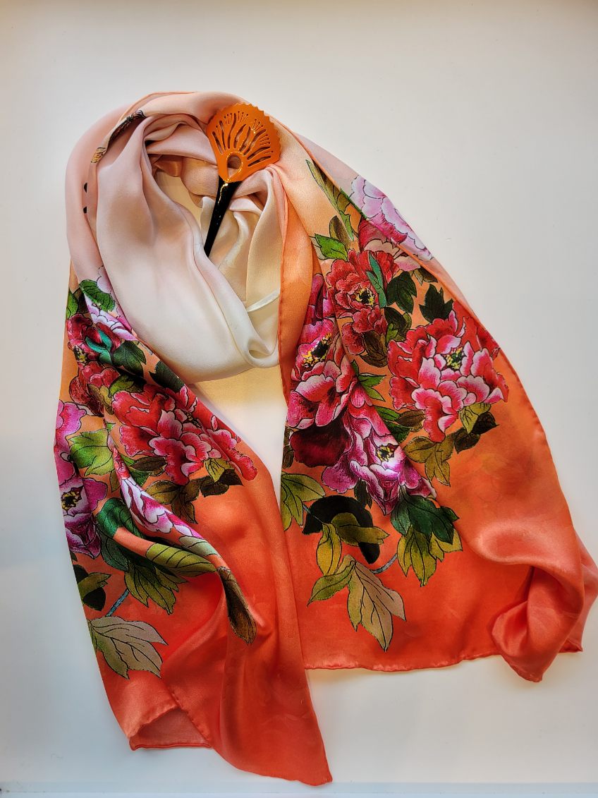 Silk Floral Scarf – Kumari's Ltd.